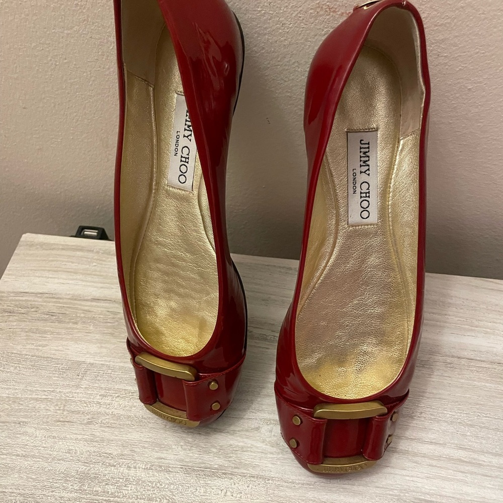 Jimmy Choo Red Flats